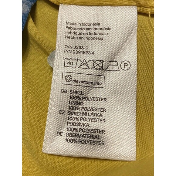 H&M Midi Summer Dress Sz 12 Floral Yellow Purple Sleeveless Cottagecore - Picture 13 of 16